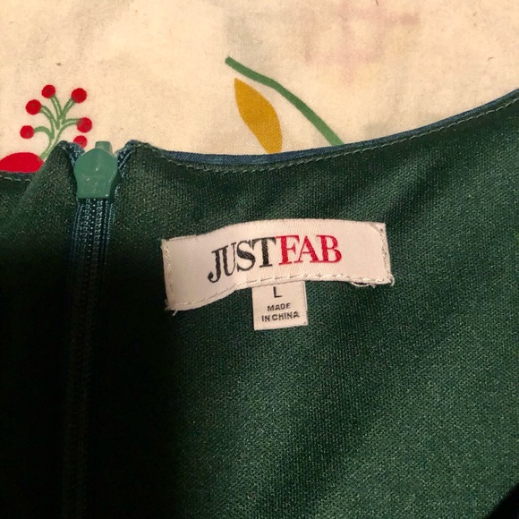 JustFab dress in teal.   Size L.  Excellent condition. - Picture 4 of 6